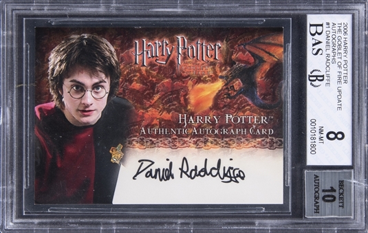 2006 Artbox Harry Potter "The Goblet of Fire Update" Autographs #1 Daniel Radcliffe Signed Card - BGS NM-MT 8/BGS 10